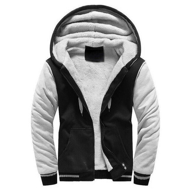 Men's Winter Jacket 2019 Large Size Fashion Casual Parkas Hoodie Solid Thick Zipper Personal Clothing Double-sided Wear M-4XL