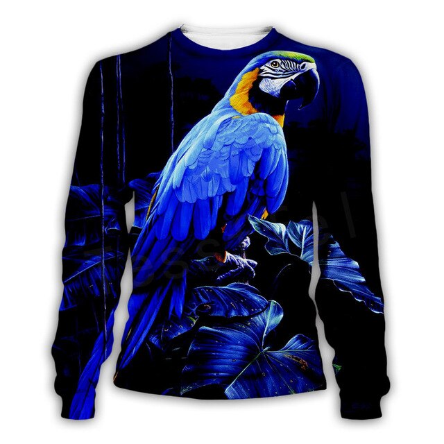 Tessffel Animal Parrot Art colorful Unisex Tracksuit casual new fashion MenWomen 3D Print Sweatshirts/Hoodie/Jacket s-13