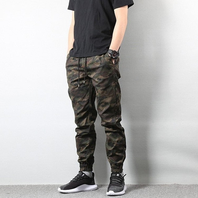 American Street Style Fashion Men's Jeans Jogger Pants Camouflage Cargo Pants Men Military Army Pants Homme Hip Hop Jeans