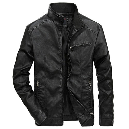 Men Motorcycle Leather Jackets 4XL 5XL Man Pu Streetwear Coat Mans Bomber Suits Windbreaker LBZ32