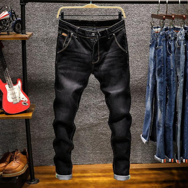 Men Skinny Jeans New Spring Stretch Distressed Denim Jeans High Quality Men Cotton Slim Jean Pants Casual Long Jeans