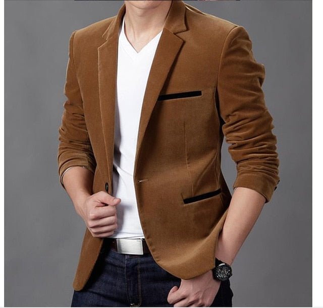 2018 New Arrival Luxury Blazer Men Spring Fashion Brand Quality Cotton Slim Fit Men Suit Terno Masculino Men Blazer masculino