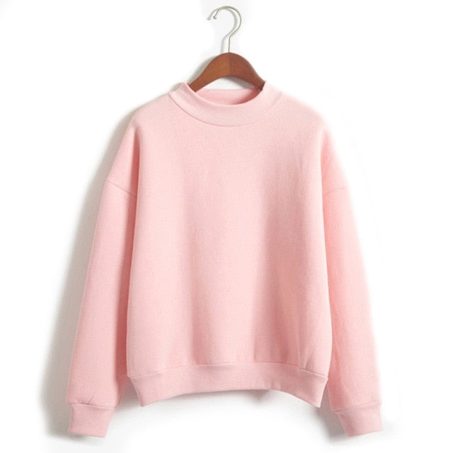 Women Casual Long Sleeve Hoodie Sweatshirt Jumper Pullover Thick Autumn Winter Tops AIC88