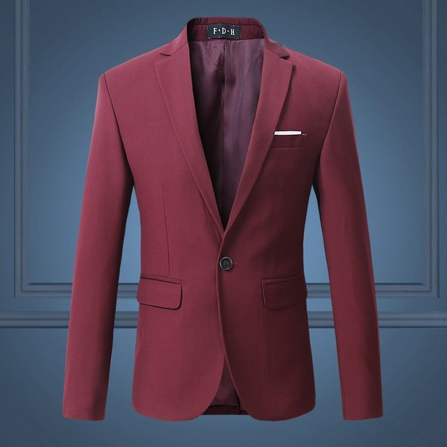 (10 colors) high quality men's business professional dress blazer, large size fashion business solid color slim jacket men's 6XL